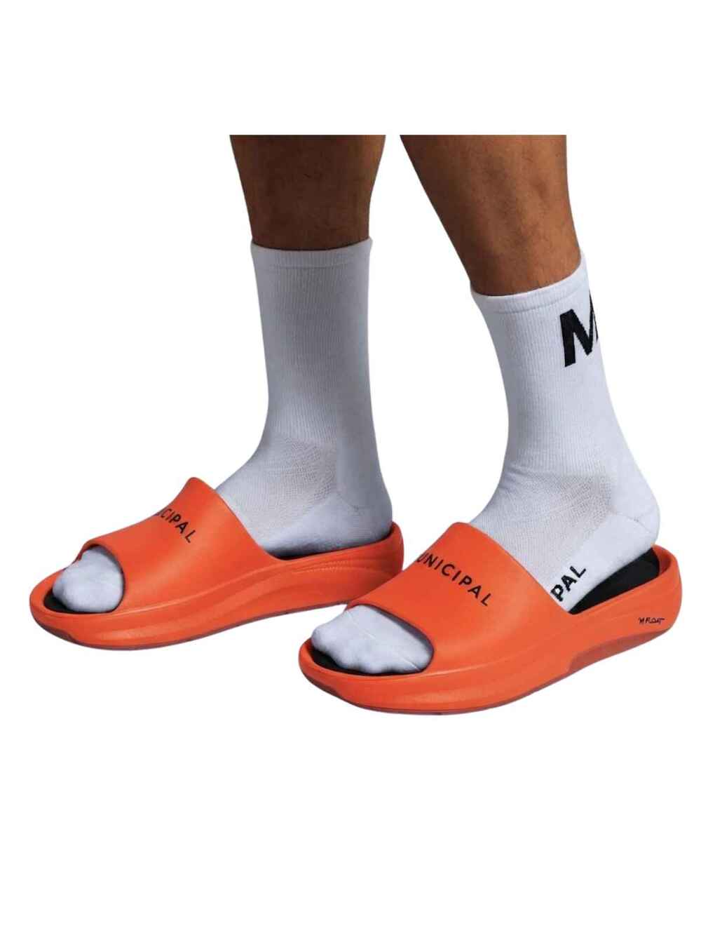 Municipial Podium Slide Poppy Slip-On Slide Slippers Orange Black Men's Size 13